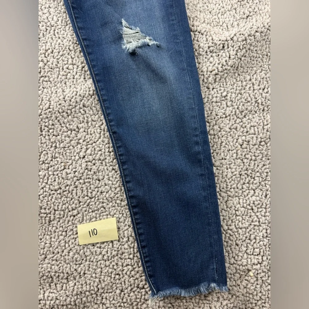 Banana Republic Blue Distressed Skinny Jeans size 32 - Picture 2 of 6